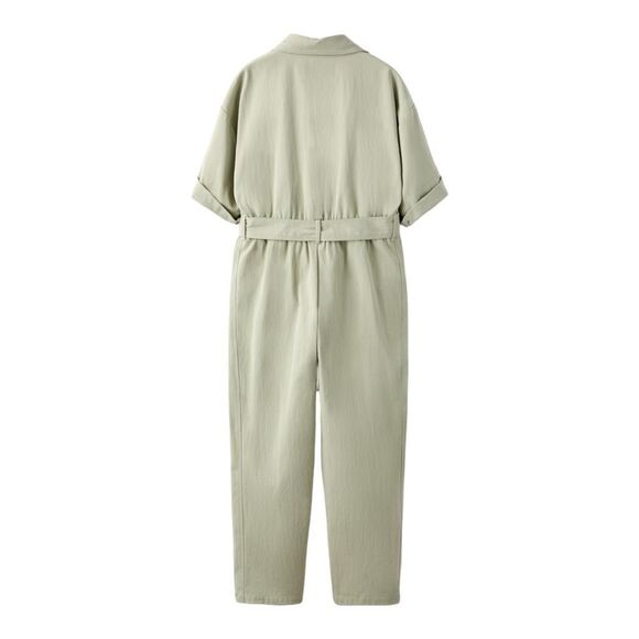 ZARA Kids | Light Green | FULL LENGTH UTILITY JUMPSUIT - Picture 3 of 7